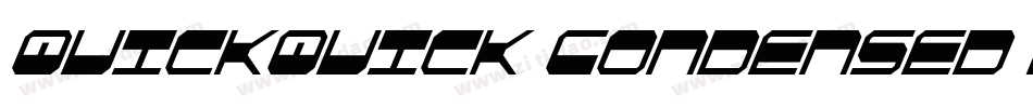 QuickQuick Condensed Italic字体转换
